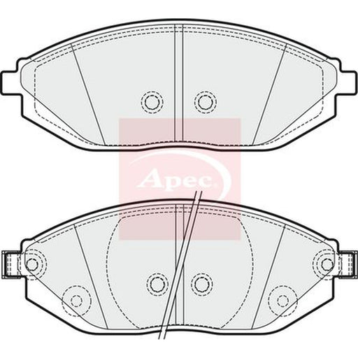 Apec Front Brake Pad Set fits Chevrolet Spark 2010 on 1.0 1.2