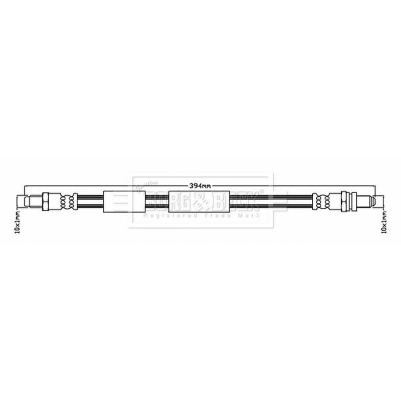 Borg & Beck Brake Hydraulic Hose Line Rear Right BBH8703