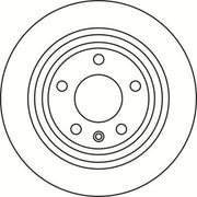 Abtex 2 x Solid Rear Brake Discs BD1551S-x2
