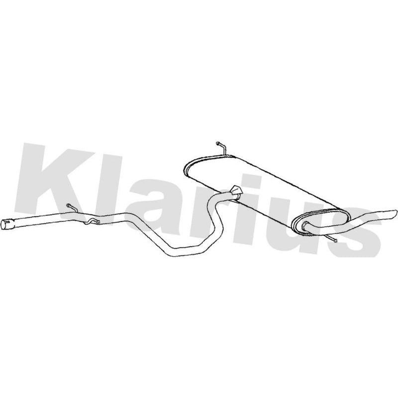 Klarius Box With Tail Pipe Rear fits Seat Altea Xl 2006-2010 1.9