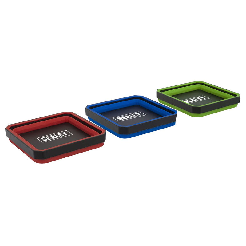 Sealey Parts Tray Collapsible Magnetic Set APCSTS Sealey - Dynamic Drive
