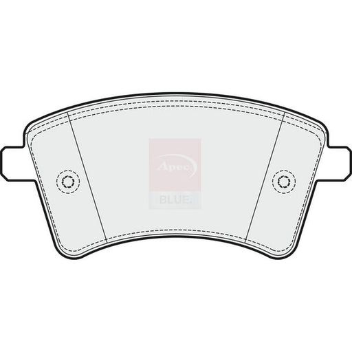 Apec Front Brake Pad Set fits Mercedes-Benz Citan Dualiner 2012-2021