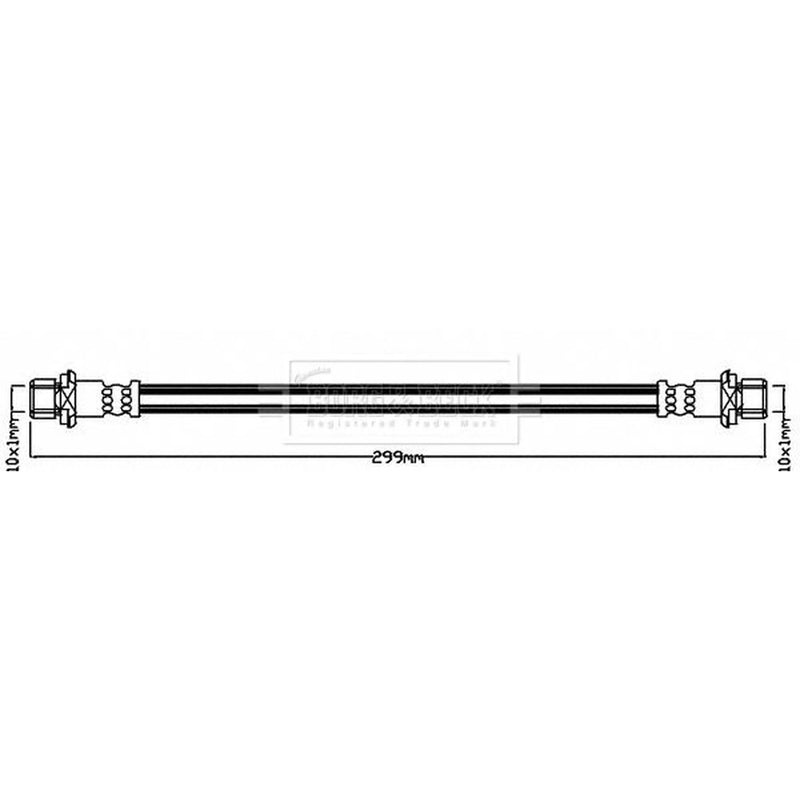 Borg & Beck Brake Hydraulic Hose Line Front Ri BBH8228