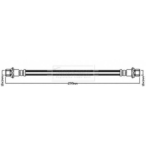 Borg & Beck Brake Hydraulic Hose Line Front Ri BBH8228