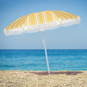 Gardenwize Yellow-Striped Fringed Parasol for Garden / Camping Gardenwize - Dynamic Drive
