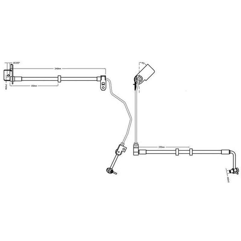 Juratek Brake Hydraulic Hose Line Rear Right fits Land Rover Defender 2020 on