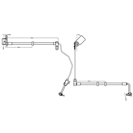 Juratek Brake Hydraulic Hose Line Rear Right fits Land Rover Defender 2020 on