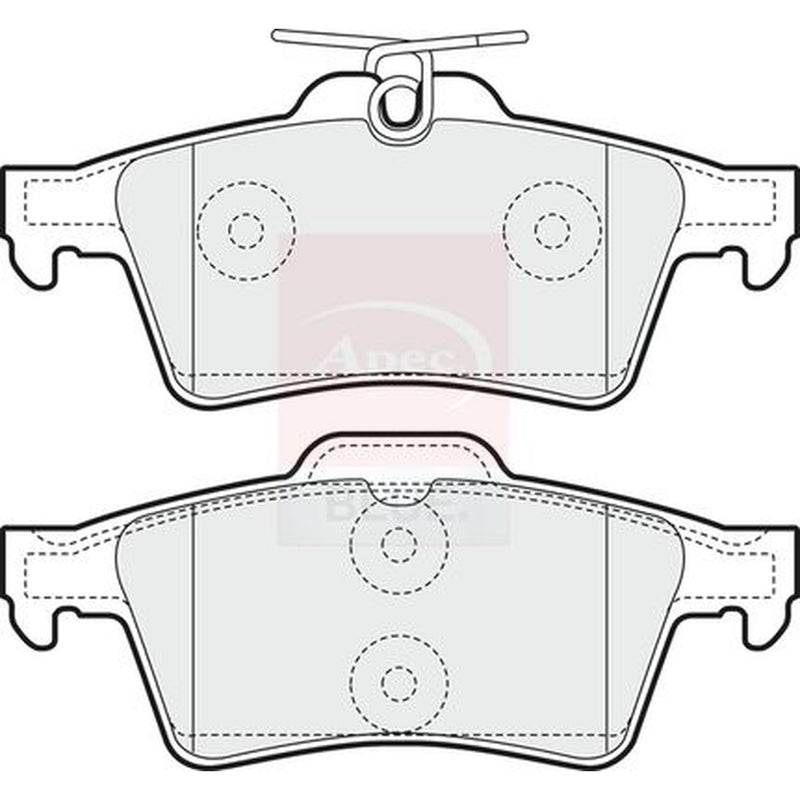 Apec Rear Brake Pad Set fits Cadillac Bls 2006-2010 1.9 2.0 2.8