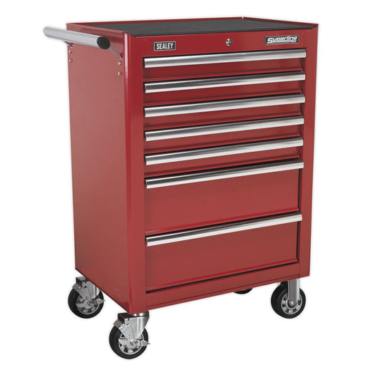 Sealey Rollcab 7 Drawer with Ball-Bearing Slides Red AP26479T Sealey - Dynamic Drive