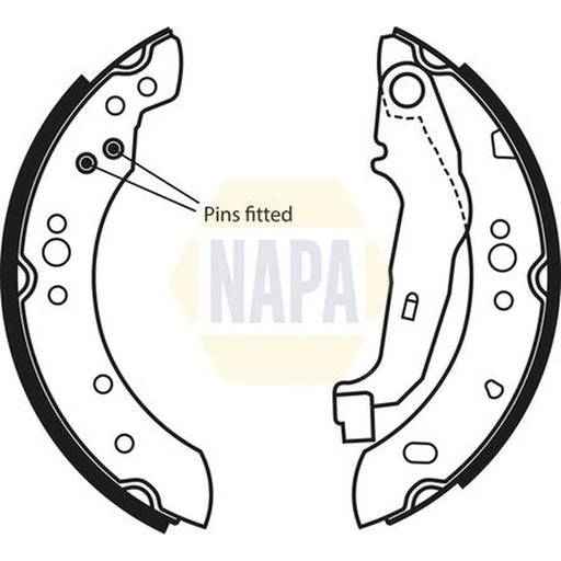 NAPA Brake Shoe Set Axle Kit NBS1076