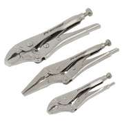 Sealey Premier Premier Locking Pliers Set 3pc AK6876 Sealey Premier - Dynamic Drive