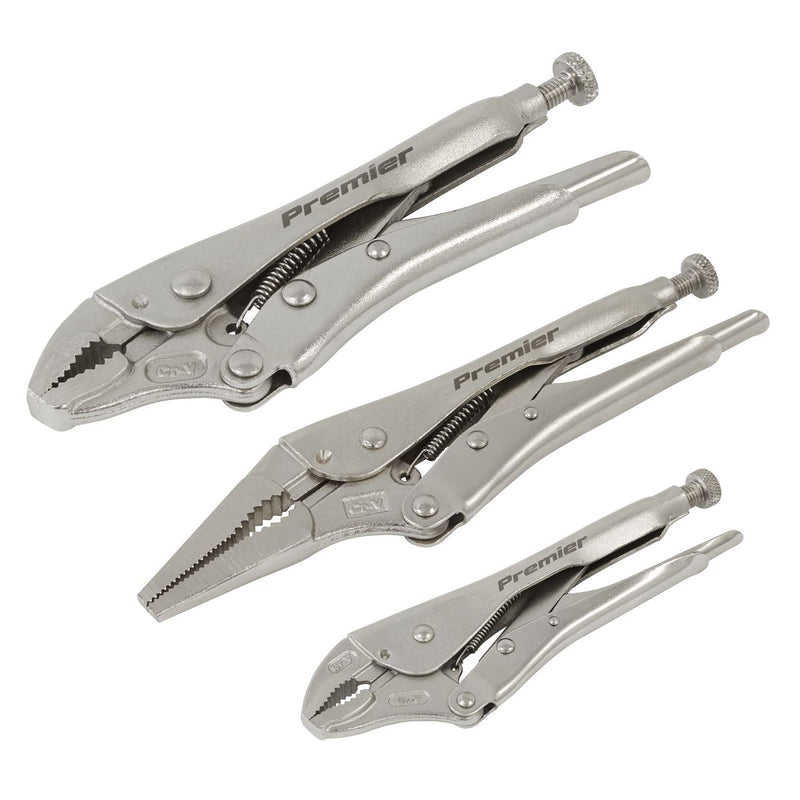 Sealey Premier Premier Locking Pliers Set 3pc AK6876 Sealey Premier - Dynamic Drive