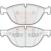 Apec Black Front Brake Pad Set fits BMW X5 2006-2010 3.0 4.8