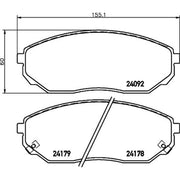 DON Front & Rear Pads fits Kia Sorento I 2002-2011 2.4 2.5 3.3 3.5