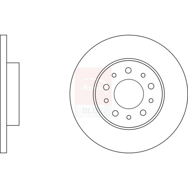 Apec Front & Rear Brake Discs & Pads fits Fiat Tipo 2015-2020 1.3 1.4 1.6