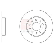 Apec Rear Brake Solid Discs & Pads fits Fiat Tipo 2015-2020 1.3 1.4