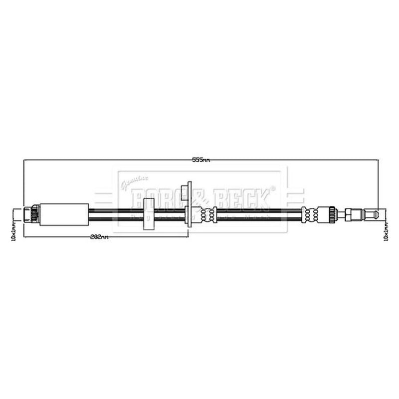 Borg & Beck Brake Hydraulic Hose Line Front Right BBH8822