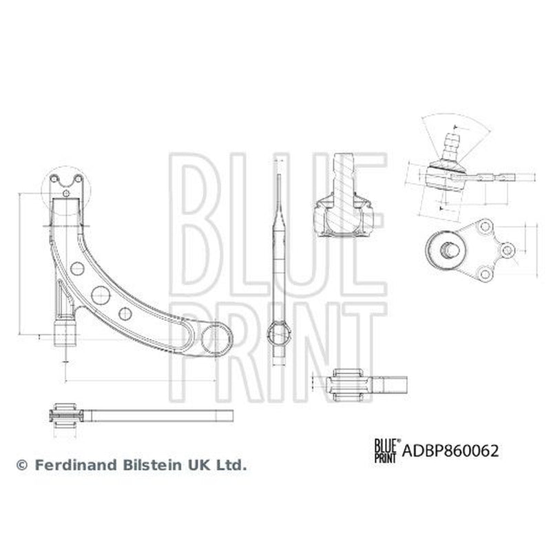 Blue Print Control/Trailing Arm Front Right fits Kia Rio III 2011-2017
