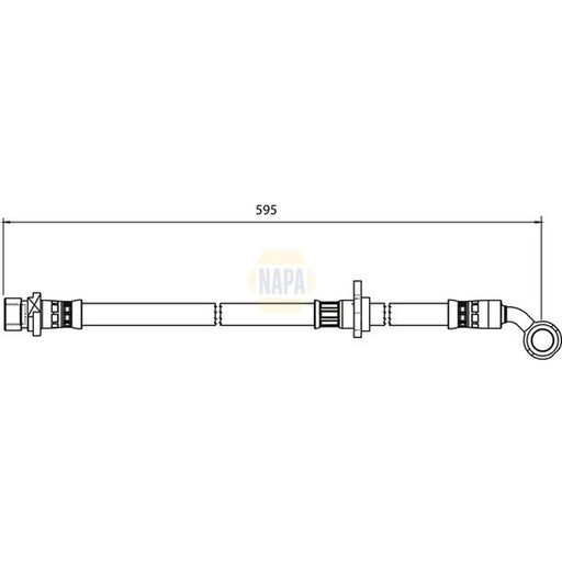NAPA Brake Hydraulic Hose Line Front Right NBH1266