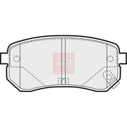 Apec Rear Brake Pad Set fits Hyundai I10 I 2007-2018 1.0 1.1 1.2