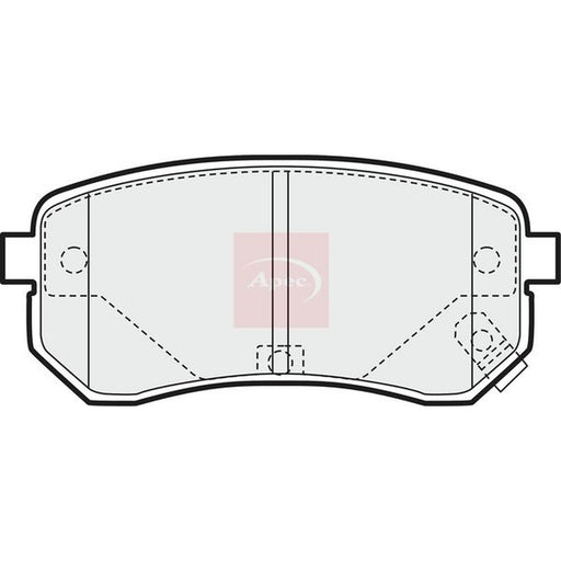 Apec Rear Brake Pad Set fits Hyundai I10 I 2007-2018 1.0 1.1 1.2