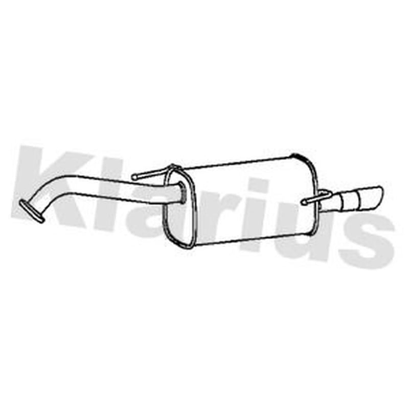 Klarius Box With Tail Pipe Rear fits Nissan Micra C+C III 2005-2010 1.6