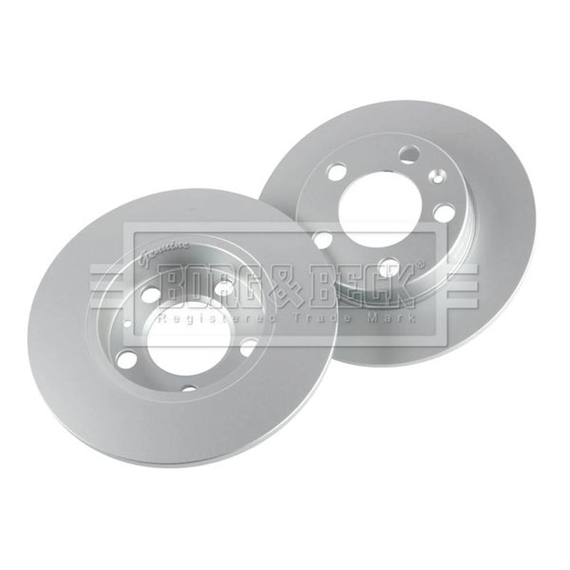 Borg & Beck Rear Brake Solid Discs & Pads fits Audi A1 2012 on 2.0