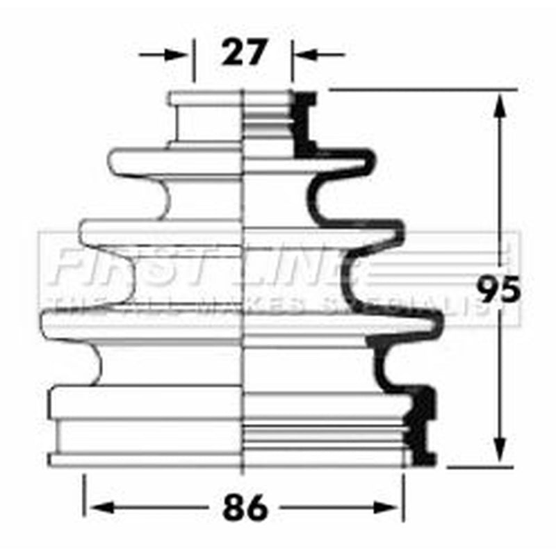 First Line Drive Shaft Bellow Kit Front Left fits Toyota 4 Runner II 1993-1996