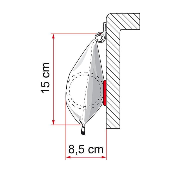 Fiamma CaravanStore 310 XL Lightweight Manual Opening Awning Royal Grey Fabric Fiamma  - Dynamic Drive