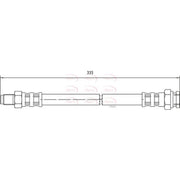 Apec Brake Hydraulic Hose Line Rear Left fits Citroën Relay I 1994-2002 1.9 2.5