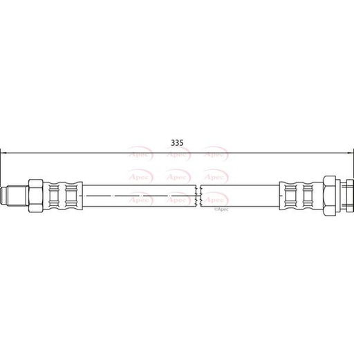 Apec Brake Hydraulic Hose Line Rear Left fits Citroën Relay I 1994-2002 1.9 2.5