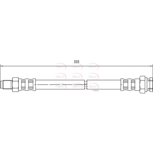 Apec Brake Hydraulic Hose Line Rear Left HOS4060