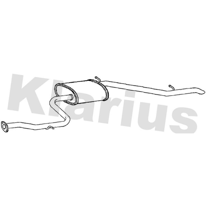 Klarius Box With Tail Pipe Rear fits Toyota Iq 2009-2015 1.0 1.33
