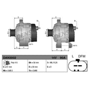 Denso Car Alternator 12V DAN3002