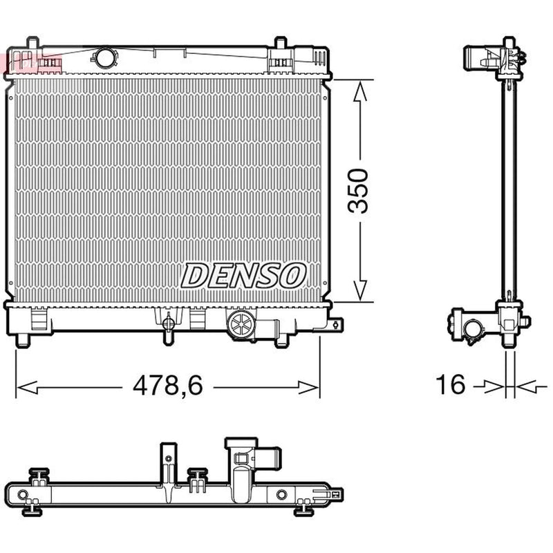 Denso Engine Radiator fits Toyota Yaris/Vitz 2008-2011 1.33