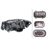 Hella Headlight Headlamp LED Right fits BMW 5 2010-2017