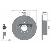 Textar 2 x Solid Rear Brake Discs 92261003-x2
