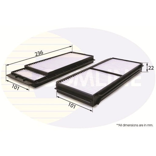 Comline Cabin Air Filter (Pollen Filter) fits Mazda 3 2003-2009 1.3 1.6 2.0 2.3