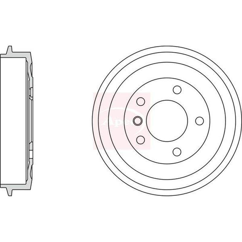 Apec Brake Drum Assembly Rear fits BMW 3 1990-1998