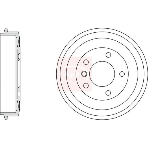 Apec Brake Drum Assembly Rear fits BMW 3 1990-1998