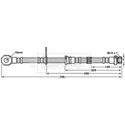 Borg & Beck Brake Hydraulic Hose Line Front Right BBH7646