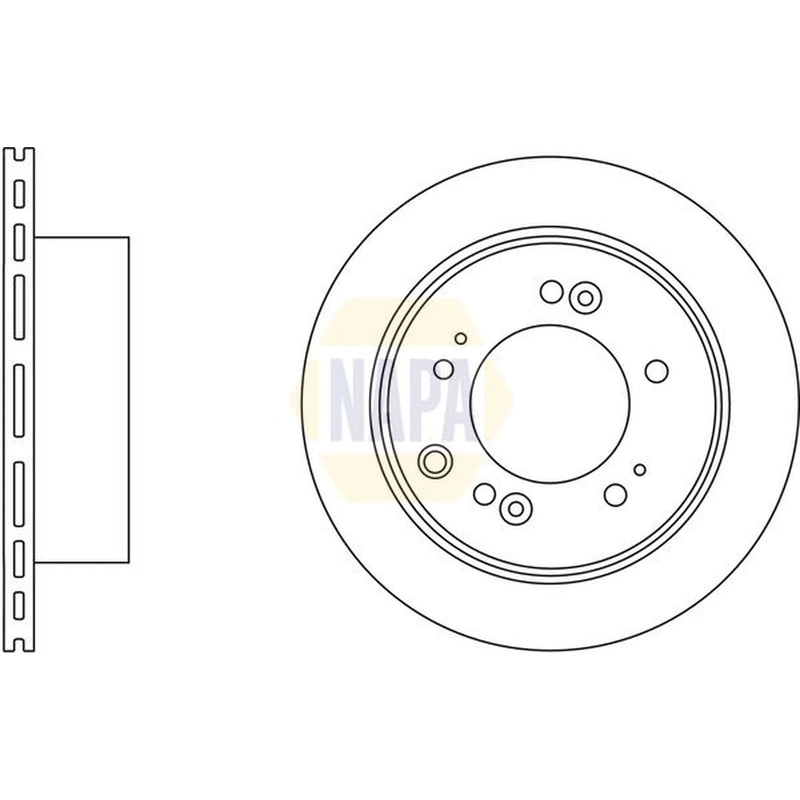 NAPA 2 x Vented Brake Discs fits Kia Sorento I 2006-2011 2.5 3.3