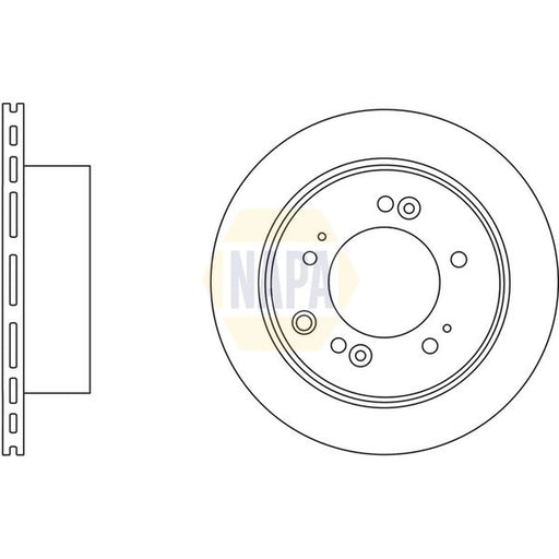 NAPA 2 x Vented Brake Discs fits Kia Sorento I 2006-2011 2.5 3.3