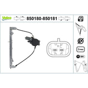 Valeo Electric Window Regulator Lifter Left Front 850180