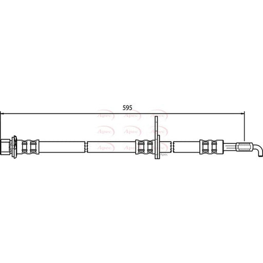 Apec Brake Hydraulic Hose Line Front Right fits Toyota Corolla 2001-2008 1.6 2.0