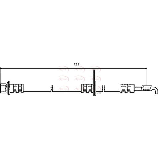 Apec Brake Hydraulic Hose Line Front Right HOS3694