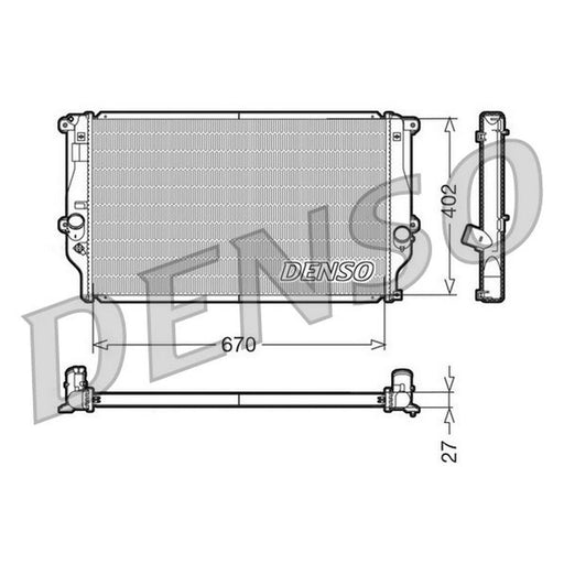 Denso Engine Radiator fits Toyota Rav 4 III 2006-2013 2.2