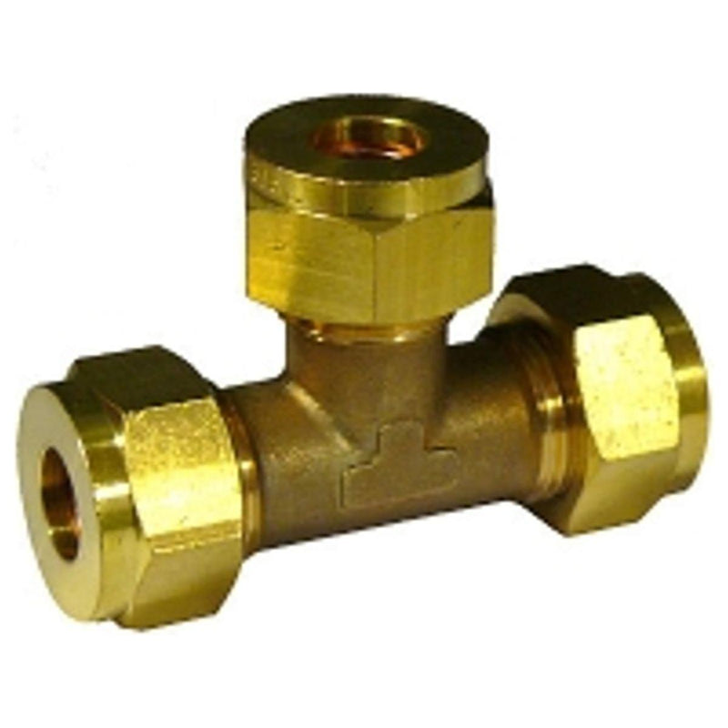 AG Gas 15mm x 15mm x 10mm Unequal Tee AG - Dynamic Drive