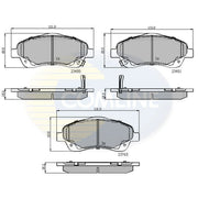 Comline Front Brake Discs & Pads fits Toyota Avensis 2003-2008 1.6 1.8 2.0 2.4