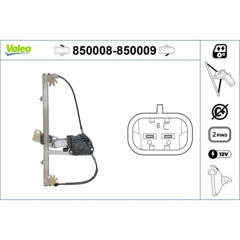 Valeo Electric Window Regulator Lifter Left Front 850008